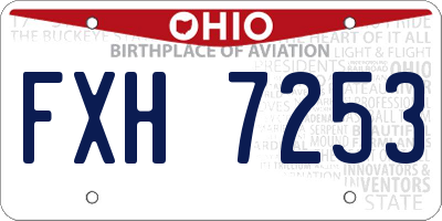 OH license plate FXH7253
