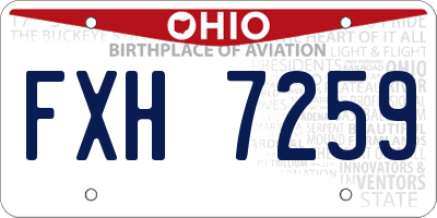 OH license plate FXH7259