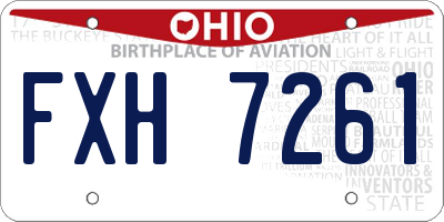 OH license plate FXH7261