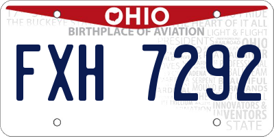 OH license plate FXH7292