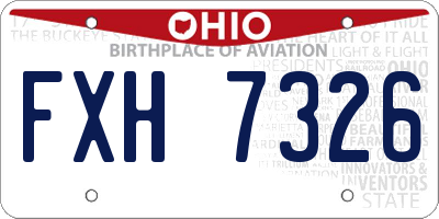 OH license plate FXH7326