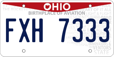 OH license plate FXH7333