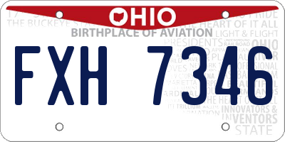 OH license plate FXH7346