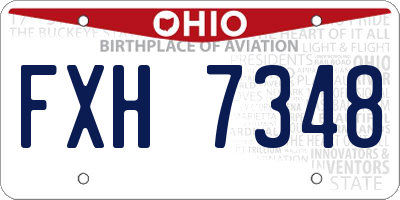 OH license plate FXH7348