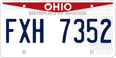 OH license plate FXH7352
