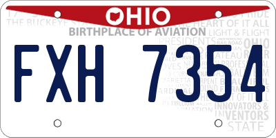 OH license plate FXH7354