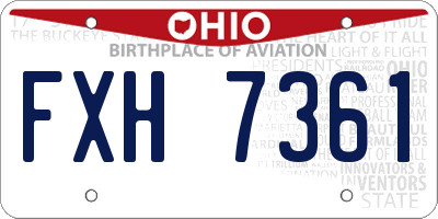 OH license plate FXH7361