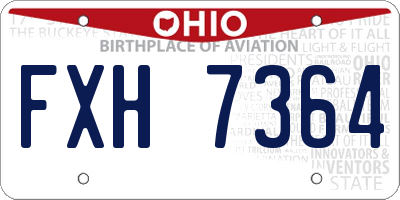 OH license plate FXH7364