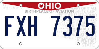 OH license plate FXH7375