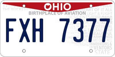 OH license plate FXH7377