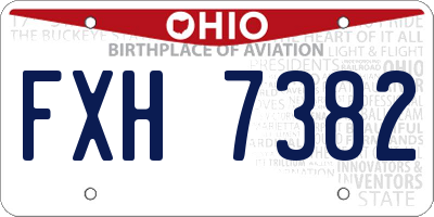 OH license plate FXH7382
