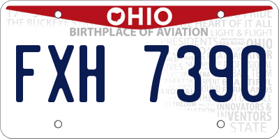 OH license plate FXH7390