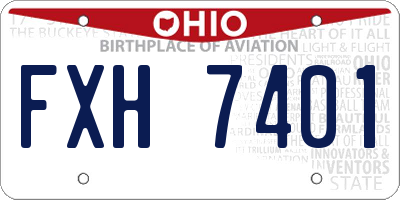 OH license plate FXH7401