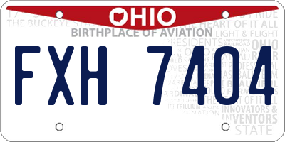 OH license plate FXH7404