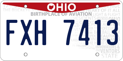 OH license plate FXH7413