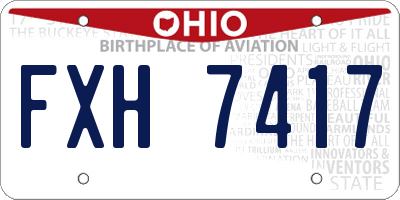OH license plate FXH7417