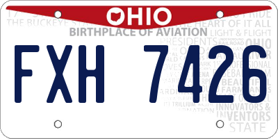 OH license plate FXH7426
