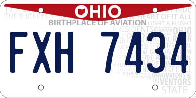 OH license plate FXH7434