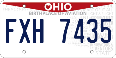 OH license plate FXH7435