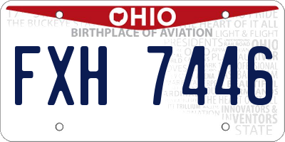 OH license plate FXH7446