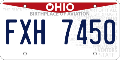 OH license plate FXH7450