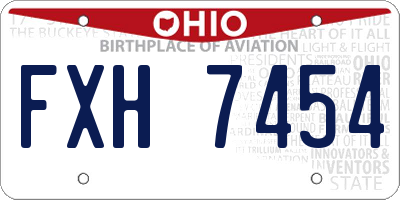 OH license plate FXH7454