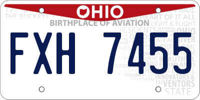 OH license plate FXH7455