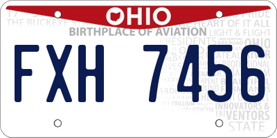 OH license plate FXH7456