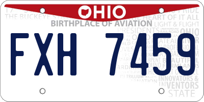 OH license plate FXH7459