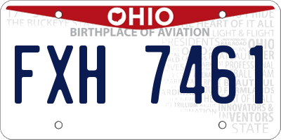 OH license plate FXH7461