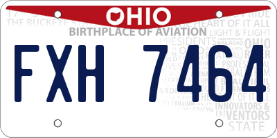 OH license plate FXH7464
