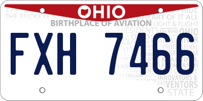 OH license plate FXH7466