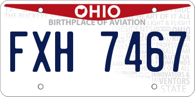 OH license plate FXH7467