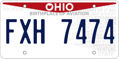 OH license plate FXH7474