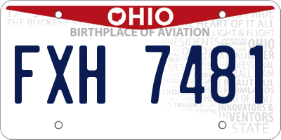 OH license plate FXH7481