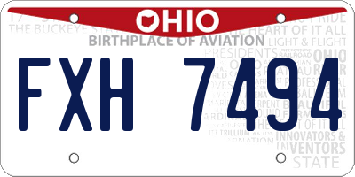 OH license plate FXH7494