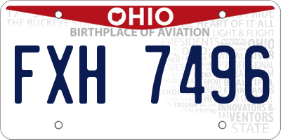 OH license plate FXH7496
