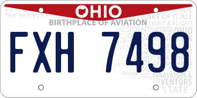 OH license plate FXH7498