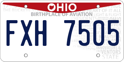 OH license plate FXH7505