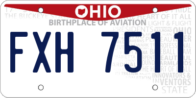 OH license plate FXH7511