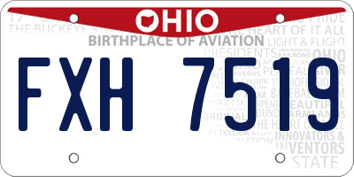 OH license plate FXH7519