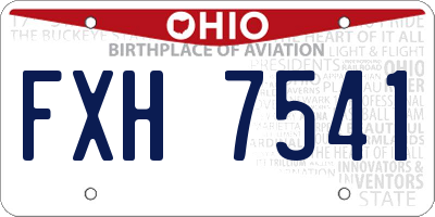 OH license plate FXH7541