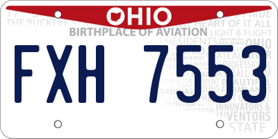 OH license plate FXH7553