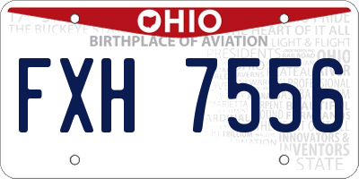 OH license plate FXH7556