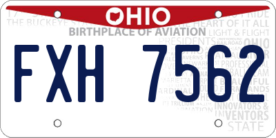 OH license plate FXH7562