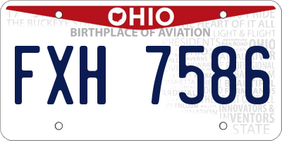 OH license plate FXH7586