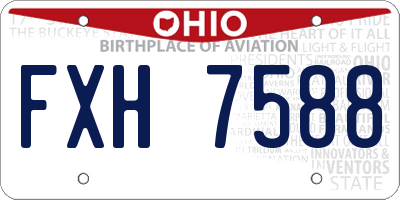 OH license plate FXH7588