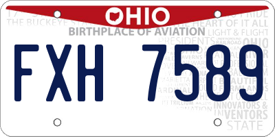 OH license plate FXH7589