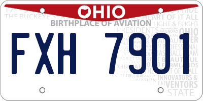 OH license plate FXH7901