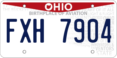 OH license plate FXH7904
